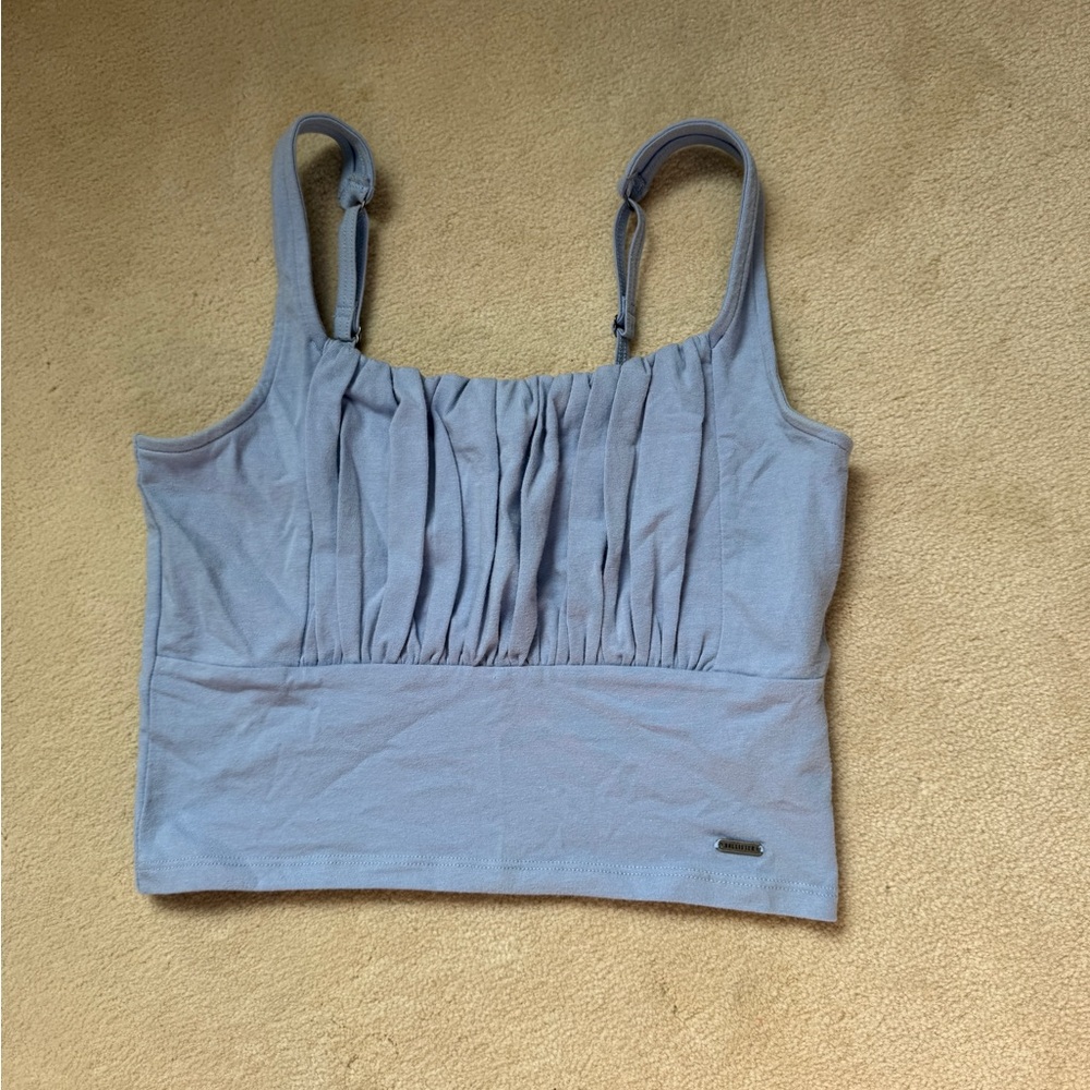 Hollister Gray Ruched Tank Top